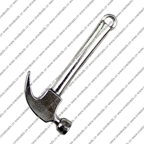 Pendant. Fashion Zinc Alloy jewelry findings.Hammer 53x29mm. Sold by KG