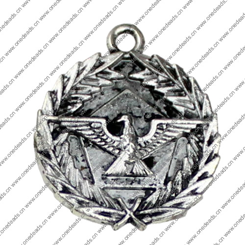 Pendant. Fashion Zinc Alloy jewelry findings. 31x28mm. Sold by KG