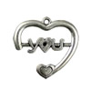 Pendant. Fashion Zinc Alloy jewelry findings. Heart 35x34mm. Sold by KG
