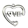 Pendant. Fashion Zinc Alloy jewelry findings.Heart 35x33mm. Sold by KG
