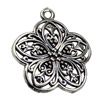 Pendant. Fashion Zinc Alloy jewelry findings.Flower 26x29mm. Sold by KG