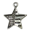 Pendant. Fashion Zinc Alloy jewelry findings.Star 20x24mm. Sold by KG