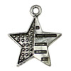 Pendant. Fashion Zinc Alloy jewelry findings.Star 20x24mm. Sold by KG
