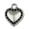 Pendant. Fashion Zinc Alloy jewelry findings.Heart  12x14mm. Sold by KG