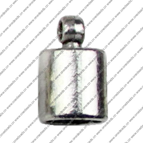 Zinc Alloy Cord End Caps, lead-free, 8x12mm, hole:6mm, Sold by KG
