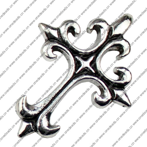 Pendant. Fashion Zinc Alloy jewelry findings.Cross 40x28mm. Sold by KG