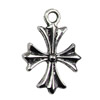 Pendant. Fashion Zinc Alloy jewelry findings.Cross 20x27mm. Sold by KG