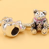 Enamel European Charm Beads Fits European Charm Bracelets & Necklaces For DIY Jewelry 10x13mm Hole:Approx:5mm Sold By Bag
