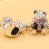 Enamel European Charm Beads Fits European Charm Bracelets & Necklaces For DIY Jewelry 10x13mm Hole:Approx:5mm Sold By Bag