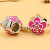 Enamel European Charm Beads Fits European Charm Bracelets & Necklaces For DIY Jewelry 12x11mm Hole:Approx:5mm Sold By Bag
