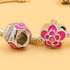 Enamel European Charm Beads Fits European Charm Bracelets & Necklaces For DIY Jewelry 12x11mm Hole:Approx:5mm Sold By Bag