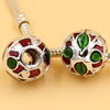 Enamel European Charm Beads Fits European Charm Bracelets & Necklaces For DIY Jewelry 13x12.5mm Hole:Approx:4mm Sold By Bag