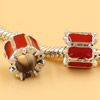 Enamel European Charm Beads Fits European Charm Bracelets & Necklaces For DIY Jewelry 9x8mm Hole:Approx:5mm Sold By Bag
