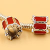 Enamel European Charm Beads Fits European Charm Bracelets & Necklaces For DIY Jewelry 9x8mm Hole:Approx:5mm Sold By Bag