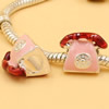 Enamel European Charm Beads Fits European Charm Bracelets & Necklaces For DIY Jewelry 12x10mm Hole:Approx:5mm Sold By Bag
