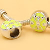 Enamel European Charm Beads Fits European Charm Bracelets & Necklaces For DIY Jewelry 11x8mm Hole:Approx:5mm Sold By Bag
