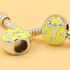 Enamel European Charm Beads Fits European Charm Bracelets & Necklaces For DIY Jewelry 11x8mm Hole:Approx:5mm Sold By Bag