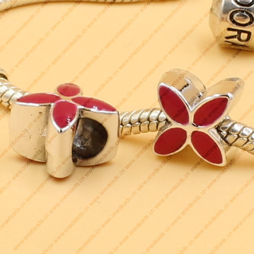 Enamel European Charm Beads Fits European Charm Bracelets & Necklaces For DIY Jewelry 10x10mm Hole:Approx:5mm Sold By Bag