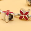 Enamel European Charm Beads Fits European Charm Bracelets & Necklaces For DIY Jewelry 10x10mm Hole:Approx:5mm Sold By Bag