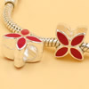 Enamel European Charm Beads Fits European Charm Bracelets & Necklaces For DIY Jewelry 10x10mm Hole:Approx:5mm Sold By Bag