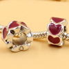 Enamel European Charm Beads Fits European Charm Bracelets & Necklaces For DIY Jewelry 10x6mm Hole:Approx:5mm Sold By Bag
