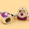 Enamel European Charm Beads Fits European Charm Bracelets & Necklaces For DIY Jewelry 11x9mm Hole:Approx:4mm Sold By Bag
