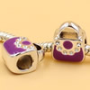 Enamel European Charm Beads Fits European Charm Bracelets & Necklaces For DIY Jewelry 11x9mm Hole:Approx:4mm Sold By Bag