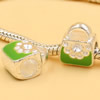 Enamel European Charm Beads Fits European Charm Bracelets & Necklaces For DIY Jewelry 11x9mm Hole:Approx:4mm Sold By Bag
