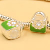 Enamel European Charm Beads Fits European Charm Bracelets & Necklaces For DIY Jewelry 11x9mm Hole:Approx:4mm Sold By Bag