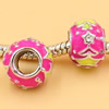 Enamel European Charm Beads Fits European Charm Bracelets & Necklaces For DIY Jewelry 11x8mm Hole:Approx:5mm Sold By Bag
