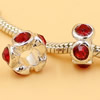 Rhinestone European Charm Beads Fits European Bracelets & Necklaces For DIY Jewelry 11x11mm Hole:Approx:5mm Sold By Bag