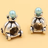 Rhinestone European Charm Beads Fits European Bracelets & Necklaces For DIY Jewelry 15x11mm Hole:Approx:5mm Sold By Bag
