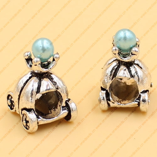 Rhinestone European Charm Beads Fits European Bracelets & Necklaces For DIY Jewelry 15x11mm Hole:Approx:5mm Sold By Bag