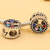 Rhinestone European Charm Beads Fits European Bracelets & Necklaces For DIY Jewelry 12x9mm Hole:Approx:5mm Sold By Bag