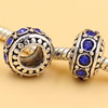 Rhinestone European Charm Beads Fits European Bracelets & Necklaces For DIY Jewelry 12x7mm Hole:Approx:5mm Sold By Bag
