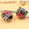 Rhinestone European Charm Beads Fits European Bracelets & Necklaces For DIY Jewelry 13x14mm Hole:Approx:6mm Sold By Bag

