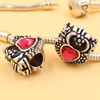 Rhinestone European Charm Beads Fits European Bracelets & Necklaces For DIY Jewelry 13x14mm Hole:Approx:6mm Sold By Bag