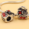 Rhinestone European Charm Beads Fits European Bracelets & Necklaces For DIY Jewelry 15x11mm Hole:Approx:5mm Sold By Bag
