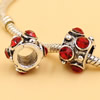 Rhinestone European Charm Beads Fits European Bracelets & Necklaces For DIY Jewelry 11x9mm Hole:Approx:5mm Sold By Bag

