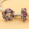 Rhinestone European Charm Beads Fits European Bracelets & Necklaces For DIY Jewelry 13x5mm Hole:Approx:6mm Sold By Bag