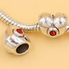 Rhinestone European Charm Beads Fits European Bracelets & Necklaces For DIY Jewelry 10x10mm Hole:Approx:5mm Sold By Bag
