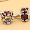 Rhinestone European Charm Beads Fits European Bracelets & Necklaces For DIY Jewelry 12x12mm Hole:Approx:5mm Sold By Bag

