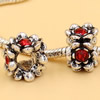 Rhinestone European Charm Beads Fits European Bracelets & Necklaces For DIY Jewelry 12x12mm Hole:Approx:5mm Sold By Bag