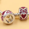 Rhinestone European Charm Beads Fits European Bracelets & Necklaces For DIY Jewelry 10x7mm Hole:Approx:5mm Sold By Bag
