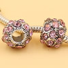 Rhinestone European Charm Beads Fits European Bracelets & Necklaces For DIY Jewelry 8x9mm Hole:Approx:5mm Sold By Bag
