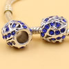 Rhinestone European Charm Beads Fits European Bracelets & Necklaces For DIY Jewelry 10x10mm Hole:Approx:5mm Sold By Bag