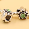 Rhinestone European Charm Beads Fits European Bracelets & Necklaces For DIY Jewelry 11x10mm Hole:Approx:5mm Sold By Bag
