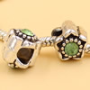 Rhinestone European Charm Beads Fits European Bracelets & Necklaces For DIY Jewelry 11x10mm Hole:Approx:5mm Sold By Bag