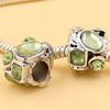 Rhinestone European Charm Beads Fits European Bracelets & Necklaces For DIY Jewelry 12x9mm Hole:Approx:5mm Sold By Bag
