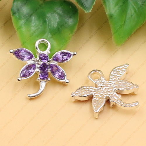  Rhinestone Enamel Pendants Charm Beads Fits Bracelets & Necklaces For DIY Jewelry Finding 20x28mm  Sold By Bag